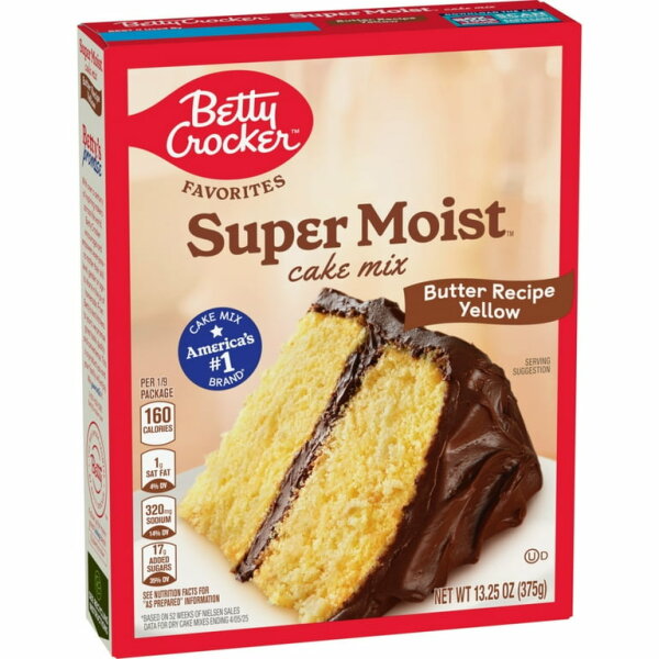 Betty Crocker Super Moist Butter Recipe Yellow Cake Mix 375g MHD:3.3.2026